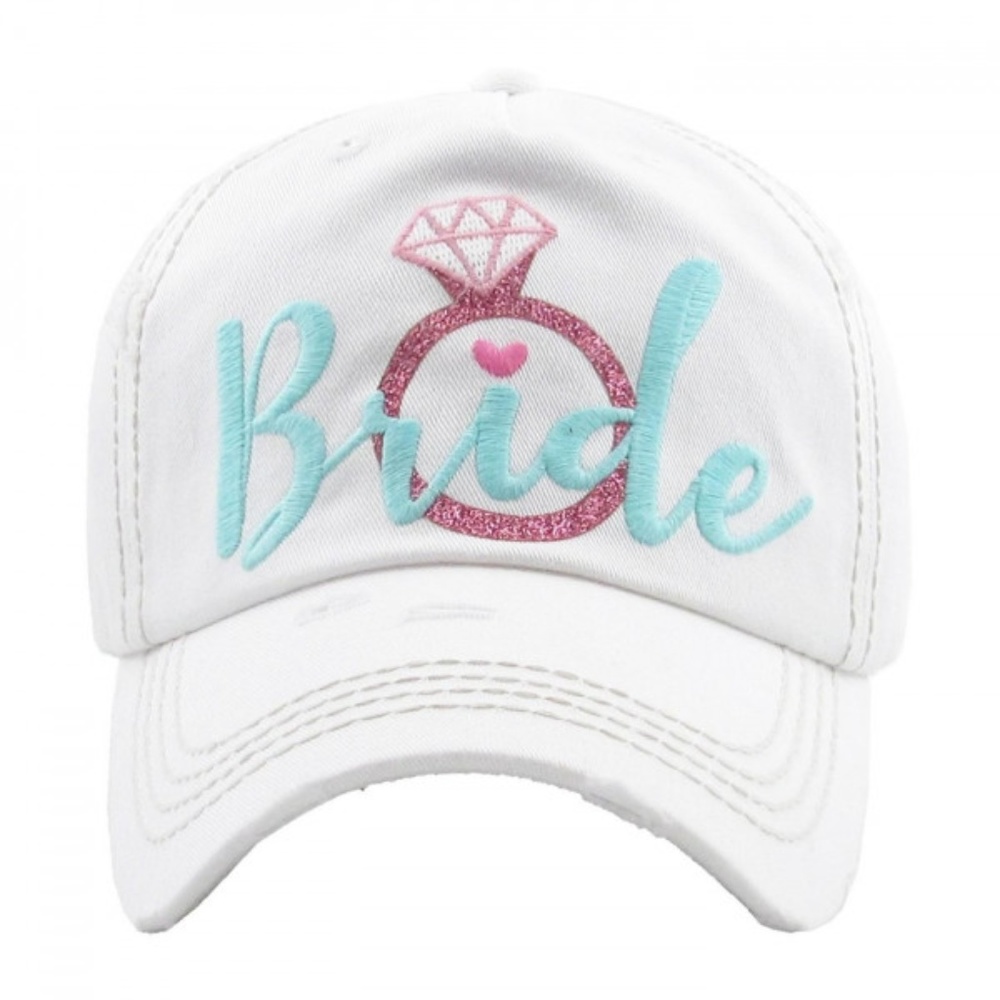 Vintage wash bride baseball cap